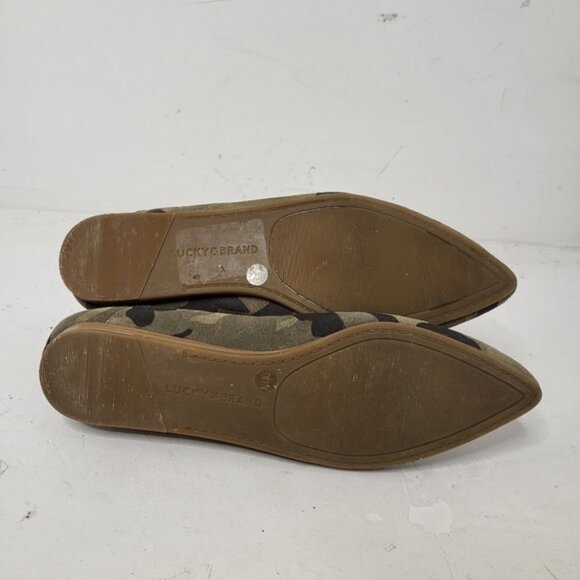 Lucky Brand Bylando Camo Print Pointed Toe Ballet Flats Size 7M - Picture 8 of 10